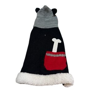 Cozy Knit Dog Sweater‎ with Hood Sz Small
